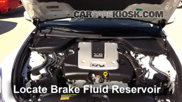 2013 Infiniti G37 X 3.7L V6 Coupe Brake Fluid Check Fluid Level